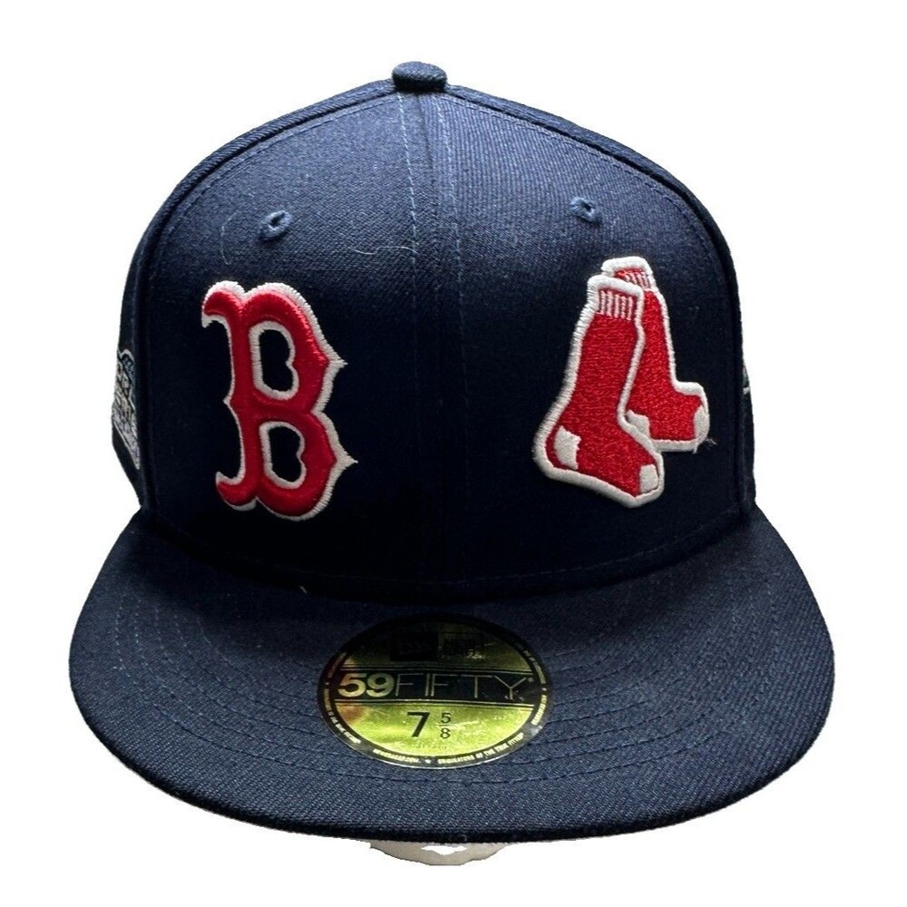 Boston Red Sox 2004 World Series Patch New Era 59Fifty Fitted 7 5/8 Hat Cap MLB